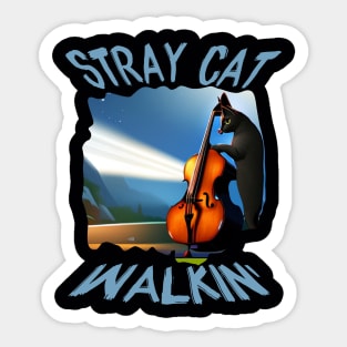 Stray Cat Walkin' Sticker